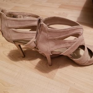 Christian Siriano tan heels